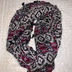 Aztec tassel infinity scarf